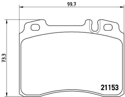 Гальмівні колодки, дискове гальмо (набір) BREMBO P50010 (фото 1)