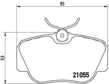 Гальмівні колодки, дискове гальмо (набір) BREMBO P50011