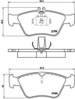 Колодки гальмівні передні 2.0-2.2CDI BREMBO P50023