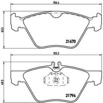 Гальмівні колодки, дискове гальмо (набір) BREMBO P50026