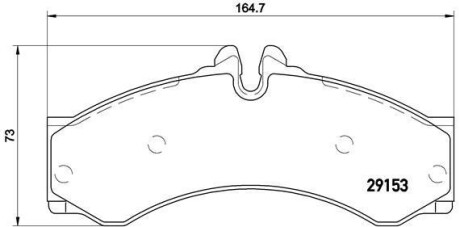 Гальмівні колодки, дискове гальмо (набір) BREMBO P50028