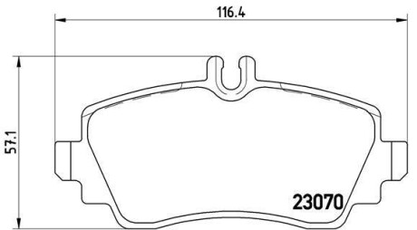 Гальмівні колодки, дискове гальмо (набір) BREMBO P50036