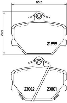 Гальмівні колодки, дискове гальмо (набір) BREMBO P50038