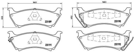 Гальмівні колодки, дискове гальмо (набір) BREMBO P50040