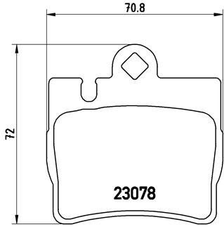 Гальмівні колодки, дискове гальмо (набір) BREMBO P50042