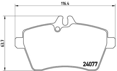 Гальмівні колодки, дискове гальмо (набір) BREMBO P50054