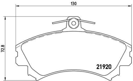 Гальмівні колодки, дискове гальмо (набір) BREMBO P50055