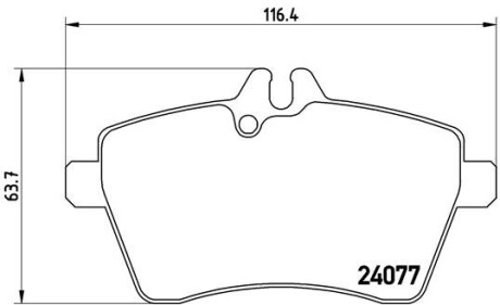 Гальмівні колодки, дискове гальмо (набір) BREMBO P50056