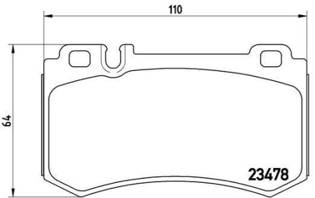 Гальмівні колодки, дискове гальмо (набір) BREMBO P50061 (фото 1)