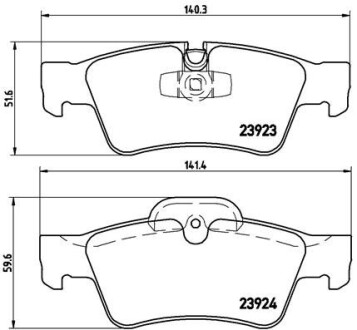 Колодка торм. диск. MB GL-CLASS задн. BREMBO P 50 064