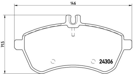 Гальмівні колодки, дискове гальмо (набір) BREMBO P50070