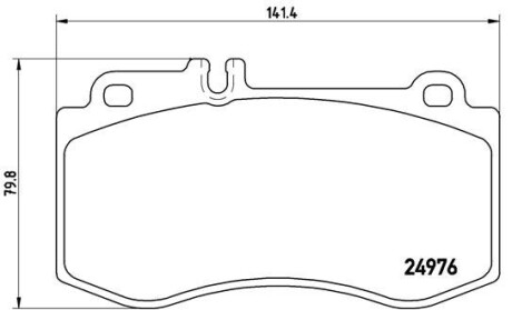 Гальмівні колодки, дискове гальмо (набір) BREMBO P50087