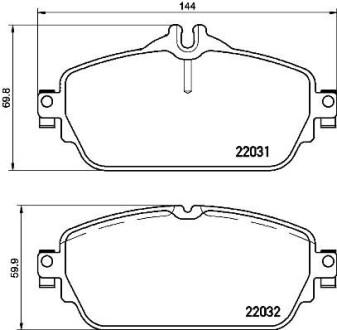 Гальмівні колодки (набір) BREMBO P50118