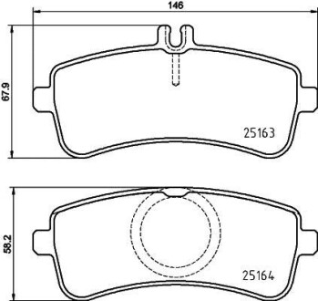 Гальмівні колодки (набір) BREMBO P50132