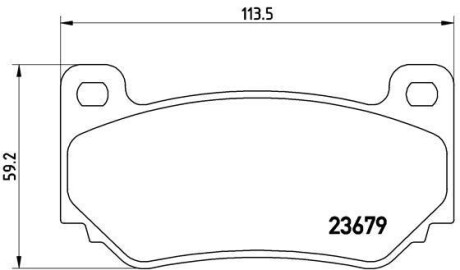 Гальмівні колодки, дискове гальмо (набір) BREMBO P52018