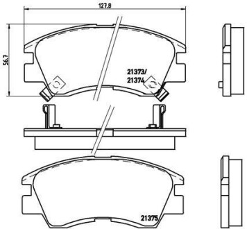 Гальмівні колодки, дискове гальмо (набір) BREMBO P54008