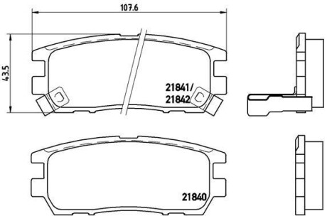 Гальмівні колодки, дискове гальмо (набір) BREMBO P54018