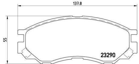 Гальмівні колодки, дискове гальмо (набір) BREMBO P54020