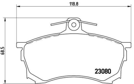 Гальмівні колодки, дискове гальмо (набір) BREMBO P54021