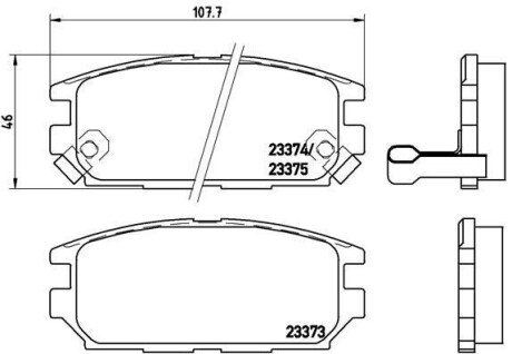 Гальмівні колодки, дискове гальмо (набір) BREMBO P54025