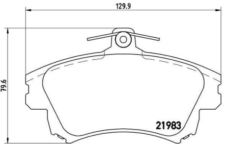 Гальмівні колодки, дискове гальмо (набір) BREMBO P54036