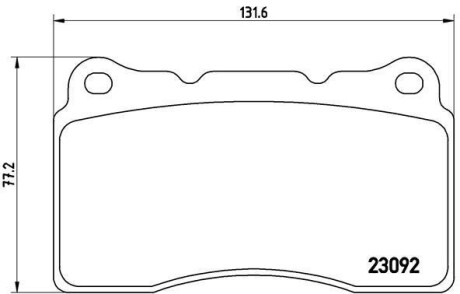 Гальмівні колодки, дискове гальмо (набір) BREMBO P54040 (фото 1)