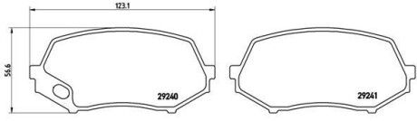 Гальмівні колодки, дискове гальмо (набір) BREMBO P54044