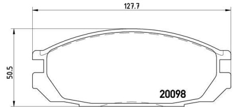 Гальмівні колодки, дискове гальмо (набір) BREMBO P56020