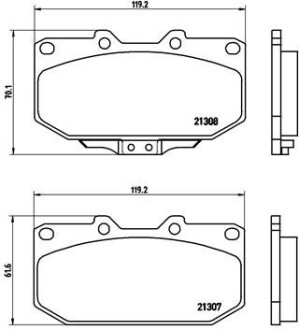 Гальмівні колодки, дискове гальмо (набір) BREMBO P56025