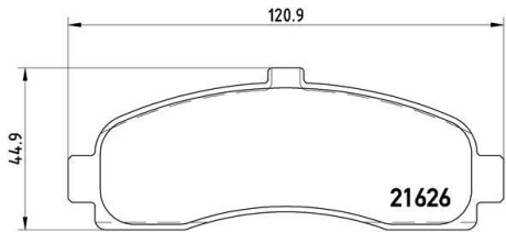 Гальмівні колодки, дискове гальмо (набір) BREMBO P56031