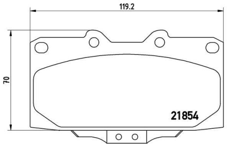 Гальмівні колодки, дискове гальмо (набір) BREMBO P56034