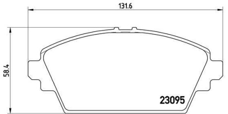 Гальмівні колодки, дискове гальмо (набір) BREMBO P56044