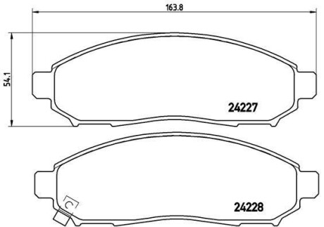 Гальмівні колодки, дискове гальмо (набір) BREMBO P56059