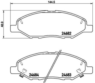 Колодки гальмівні MICRA 03-10 NOTE TIIDA BREMBO P56088