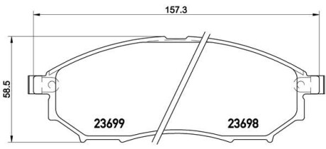 Колодки гальмівні NI/IN BREMBO P56094