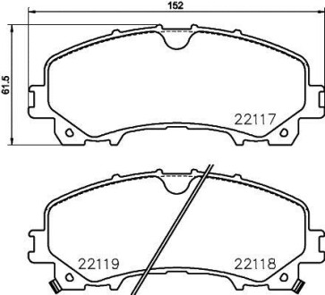 Гальмівні колодки (набір) BREMBO P56106