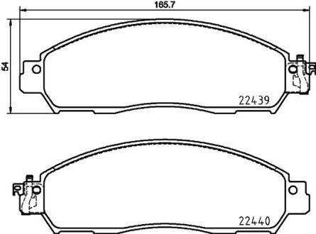 К-т торм. колодок Fr NI Navara (D23) 15- BREMBO P56118