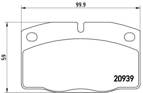 Гальмівні колодки, дискове гальмо (набір) BREMBO P59005