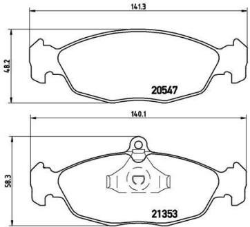 Гальмівні колодки, дискове гальмо (набір) BREMBO P59011 (фото 1)