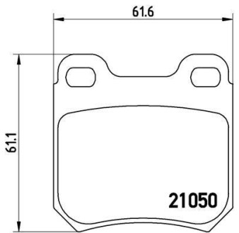 Гальмівні колодки, дискове гальмо (набір) BREMBO P59014