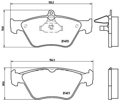 Гальмівні колодки, дискове гальмо (набір) BREMBO P59019