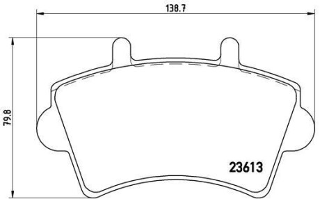 Гальмівні колодки, дискове гальмо (набір) BREMBO P59039