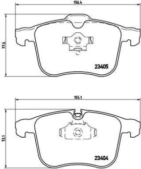 Гальмівні колодки, дискове гальмо (набір) BREMBO P59049