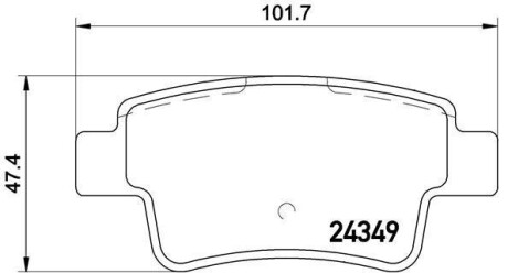 Гальмівні колодки, дискове гальмо (набір) BREMBO P59057