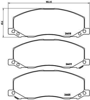 Гальмівні колодки, дискове гальмо (набір) BREMBO P59058