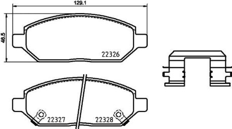 Гальмівні колодки (набір) BREMBO P59088 (фото 1)