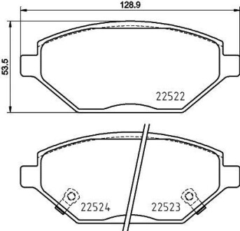 Гальмівні колодки (набір) BREMBO P59093