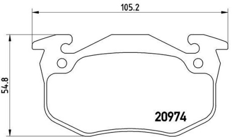 Гальмівні колодки, дискове гальмо (набір) BREMBO P61032