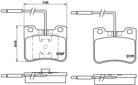 Гальмівні колодки, дискове гальмо (набір) BREMBO P61047