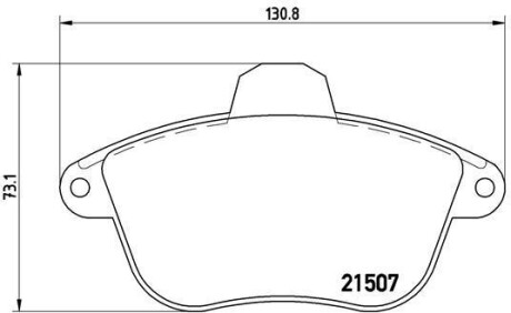 Гальмівні колодки, дискове гальмо (набір) BREMBO P61048